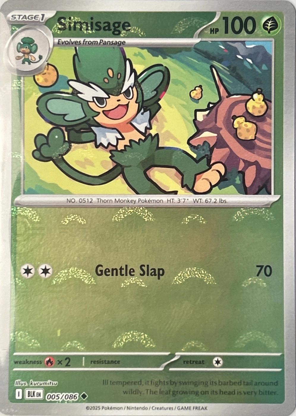 Black Bolt Simisage [Poke-Ball] Pokémon card